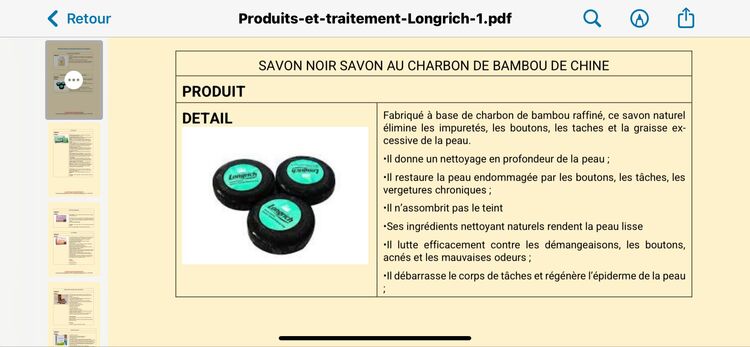 Savon noir au Charbon de bambou de chine